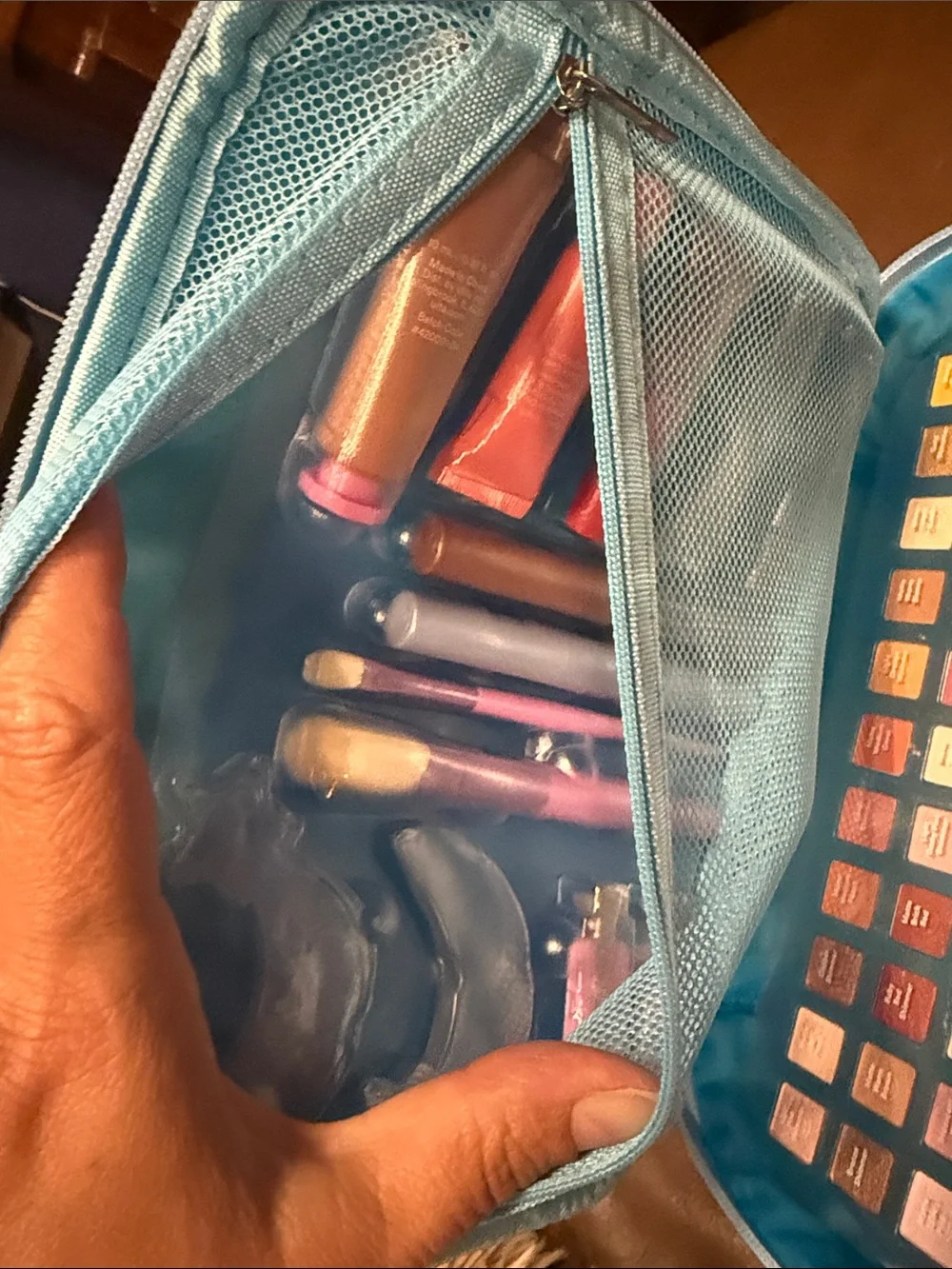 JoyBright Beauty Box: Happy Hues Makeup Bag full of products
